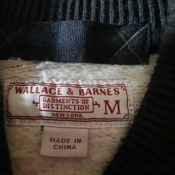 Wallace & Barnes Men's Gray Jacket Front Snaps Ribbed Knit Banding Size M - Picture 5 of 6
